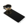 2-in-1 Phone Camera Lens Macro / Wide Angle Lens Clip Carry Pouch Gold