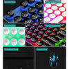 USB Wired RGB Rainbow LED Backlit Gamer Mouse and Keyboard Set Black