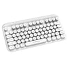 Portable Mini Multifunction 2.4G Wireless Bluetooth Keyboard for Laptop white