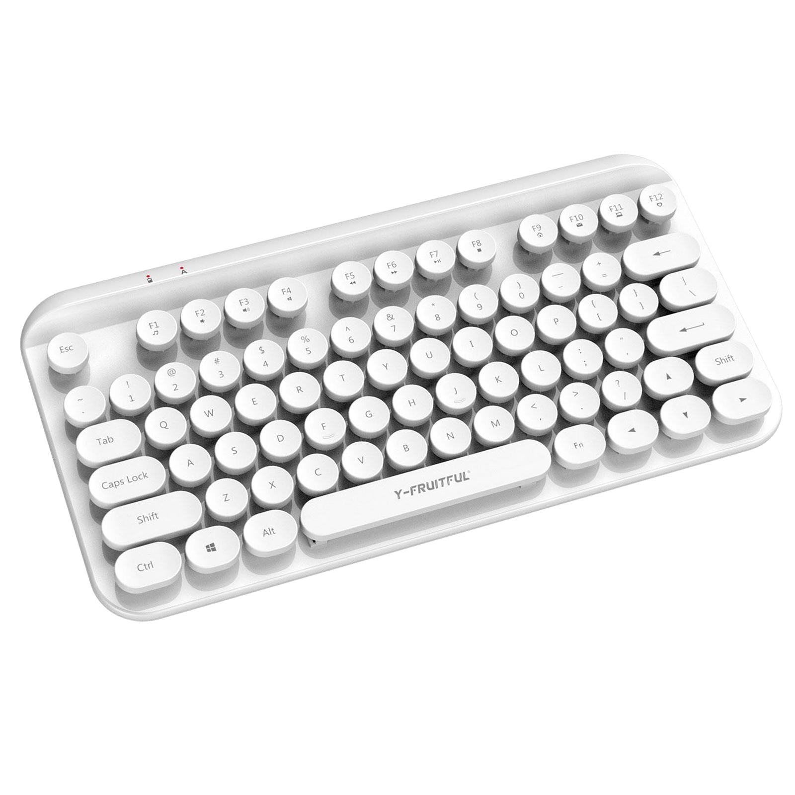 Portable Mini Multifunction 2.4G Wireless Bluetooth Keyboard for Laptop white