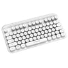 Portable Mini Multifunction 2.4G Wireless Bluetooth Keyboard for Laptop white