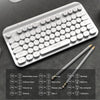 Portable Mini Multifunction 2.4G Wireless Bluetooth Keyboard for Laptop white