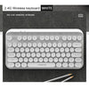 Portable Mini Multifunction 2.4G Wireless Bluetooth Keyboard for Laptop white