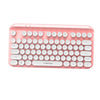 Portable Mini Multifunction 2.4G Wireless Bluetooth Keyboard for Laptop pink