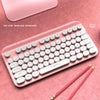 Portable Mini Multifunction 2.4G Wireless Bluetooth Keyboard for Laptop pink