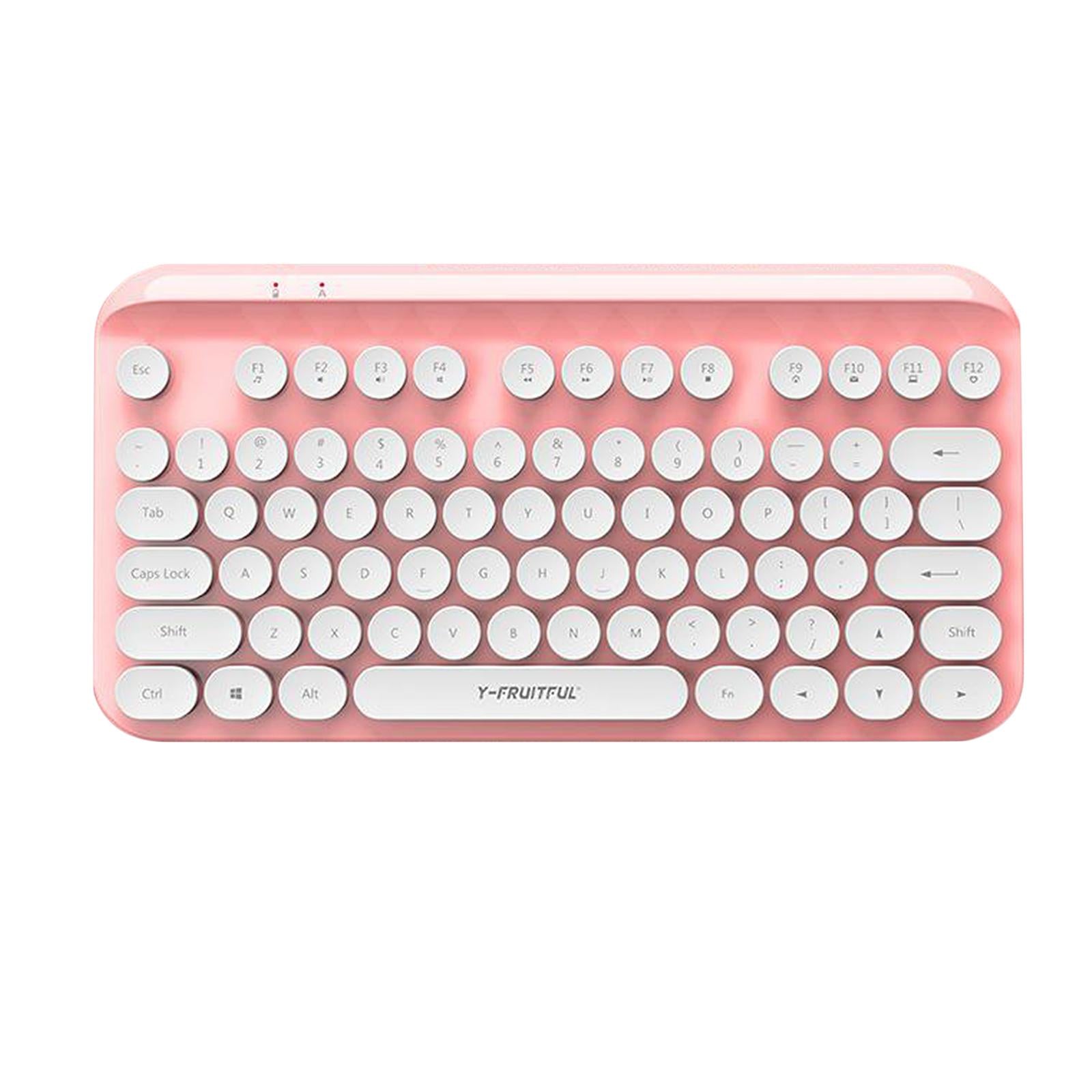 Portable Mini Multifunction 2.4G Wireless Bluetooth Keyboard for Laptop pink