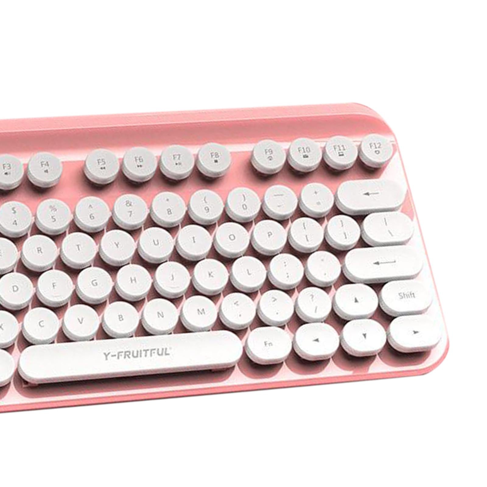 Portable Mini Multifunction 2.4G Wireless Bluetooth Keyboard for Laptop pink