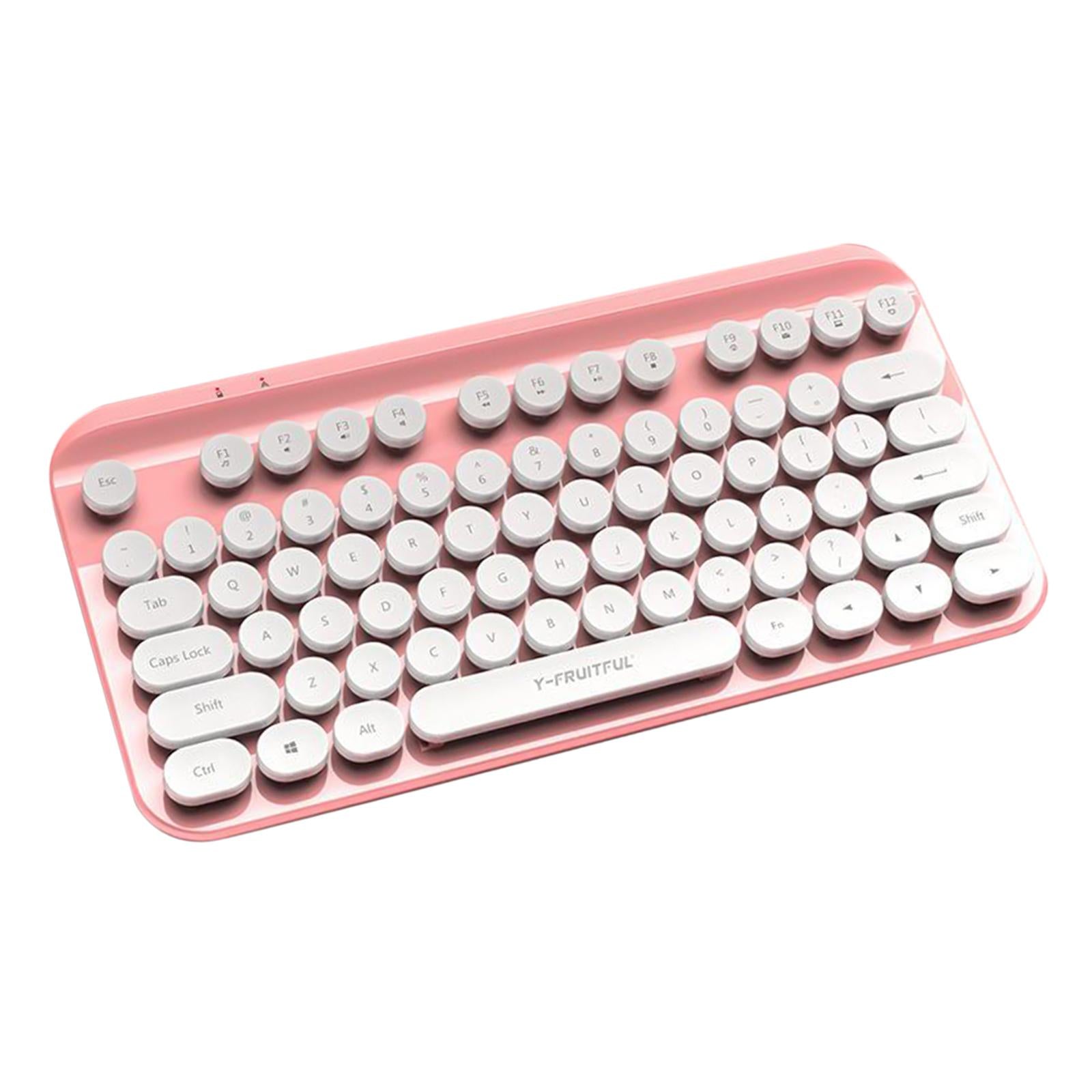 Portable Mini Multifunction 2.4G Wireless Bluetooth Keyboard for Laptop pink