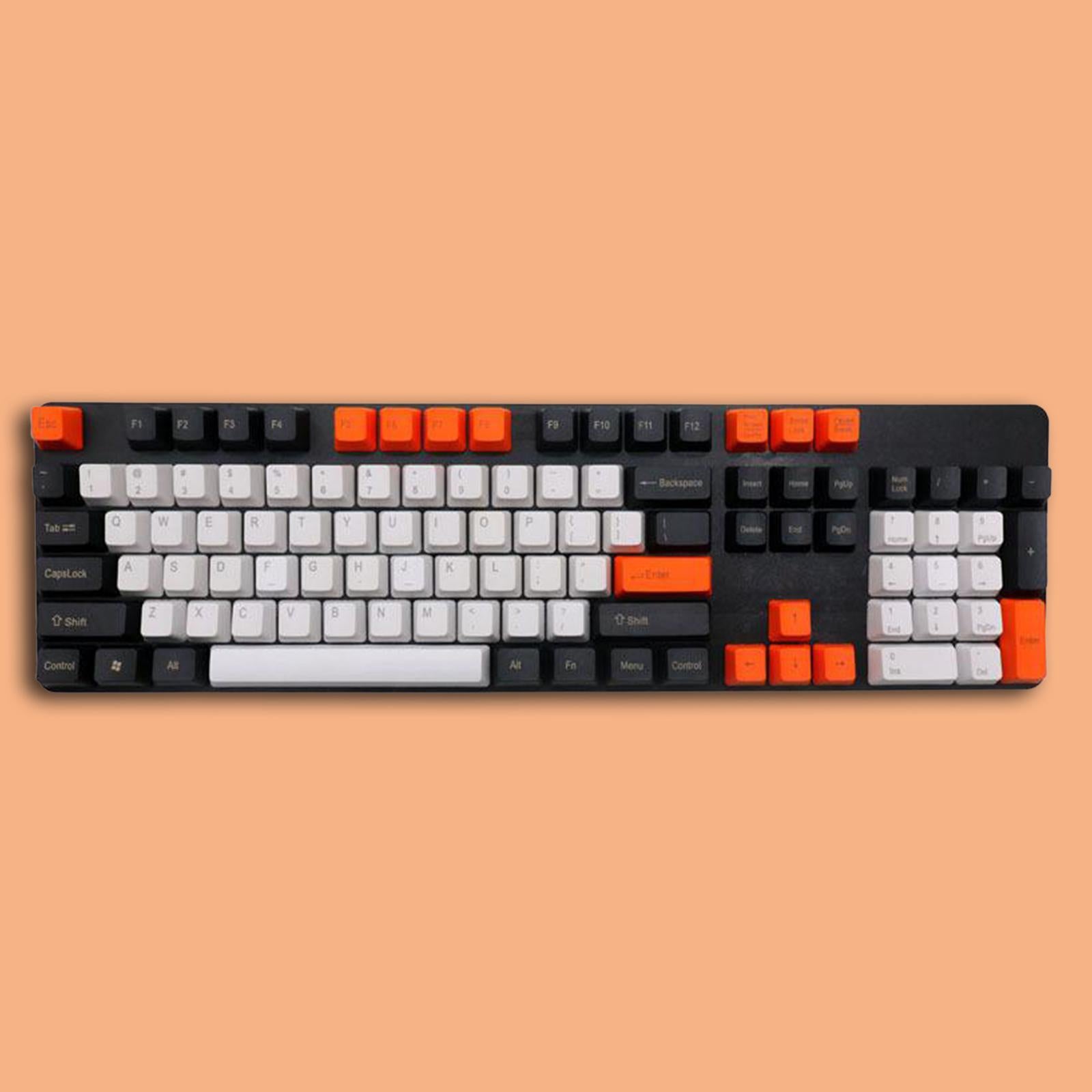 PBT 104 Keycaps Set DIY For Most Mechanical Keyboard Relieve Fatigue Style 2