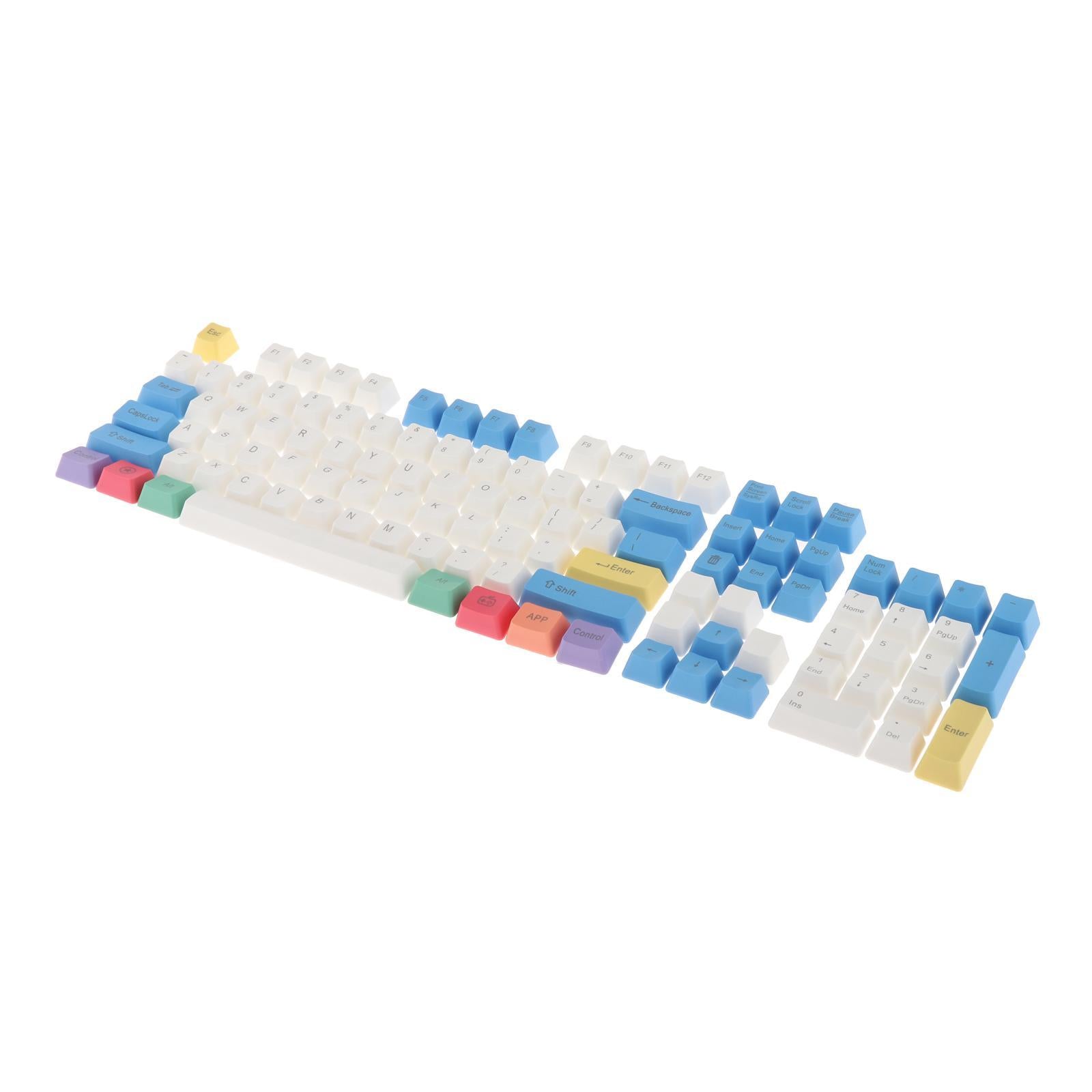 PBT 104 Keycaps Set DIY For Most Mechanical Keyboard Relieve Fatigue Style 5