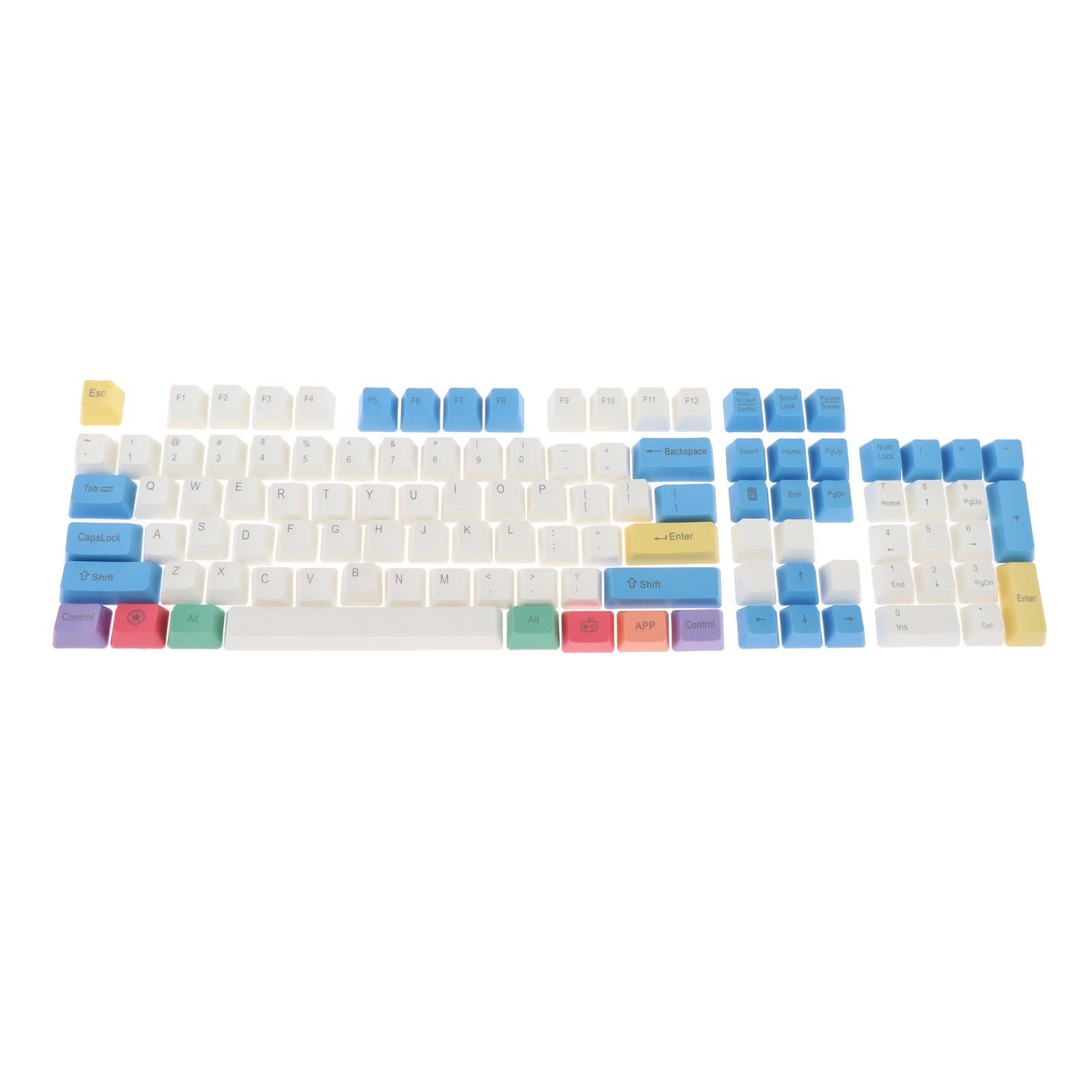 PBT 104 Keycaps Set DIY For Most Mechanical Keyboard Relieve Fatigue Style 5