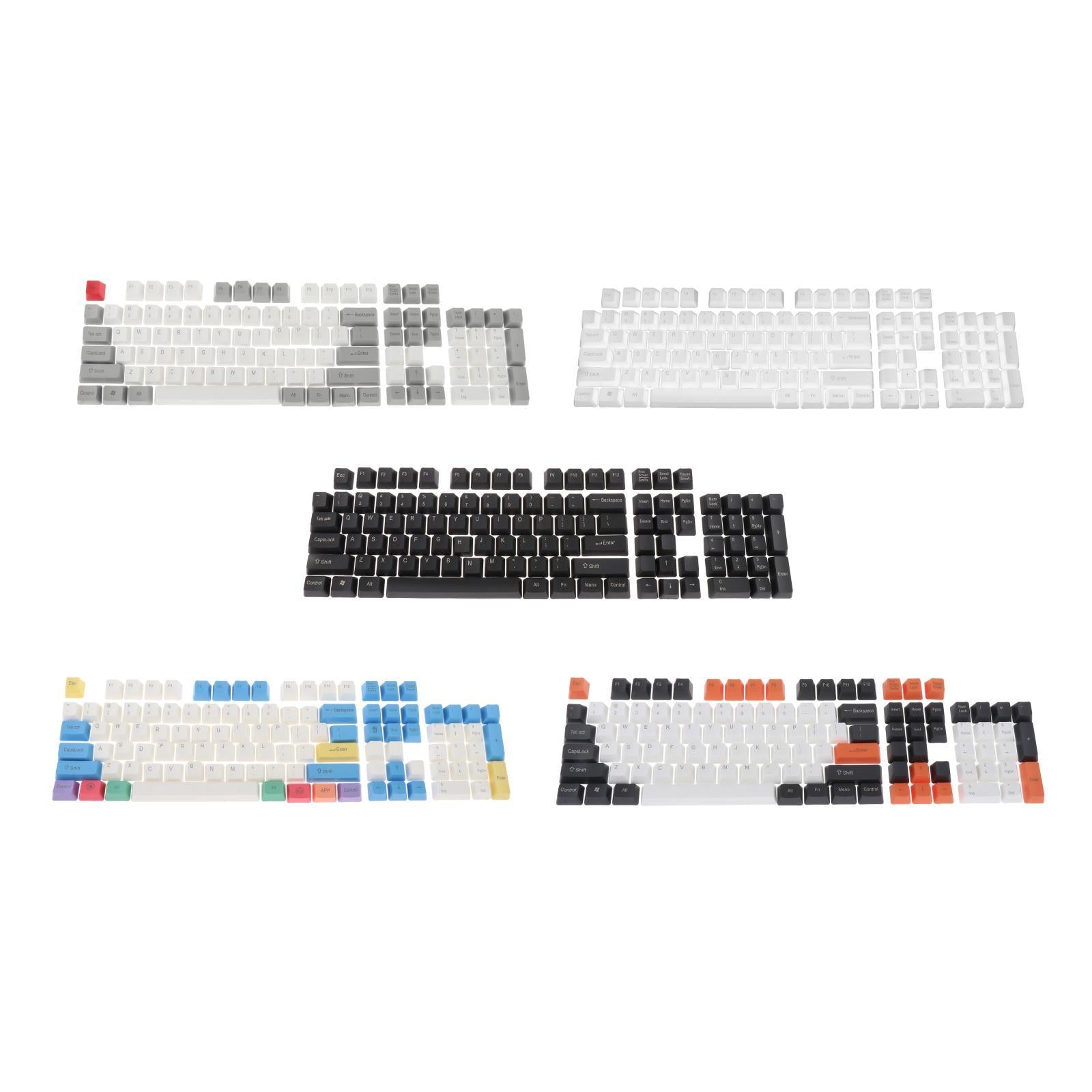 PBT 104 Keycaps Set DIY For Most Mechanical Keyboard Relieve Fatigue Style 1