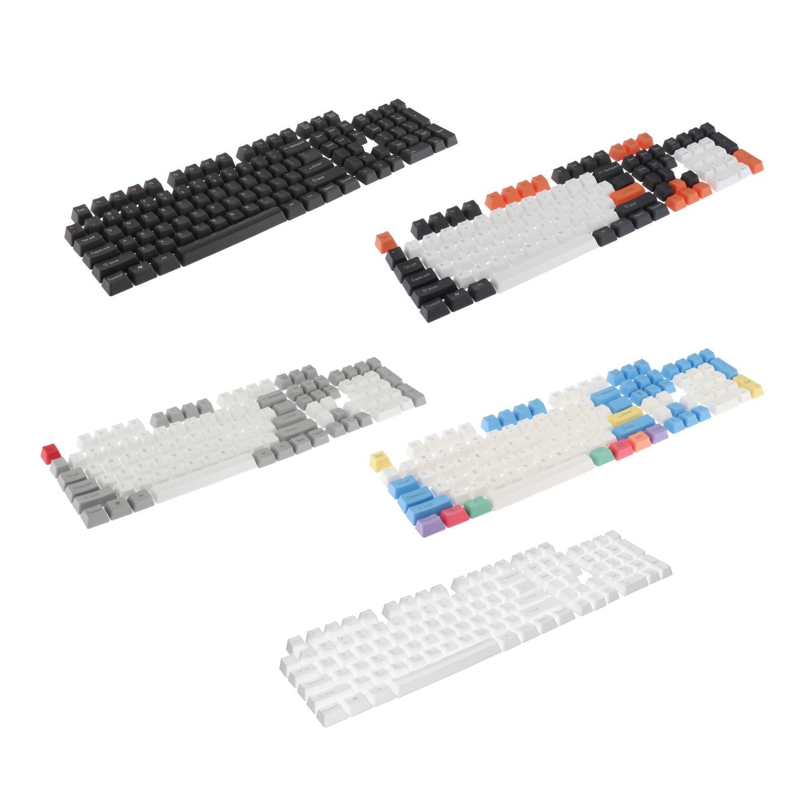 PBT 104 Keycaps Set DIY For Most Mechanical Keyboard Relieve Fatigue Style 1