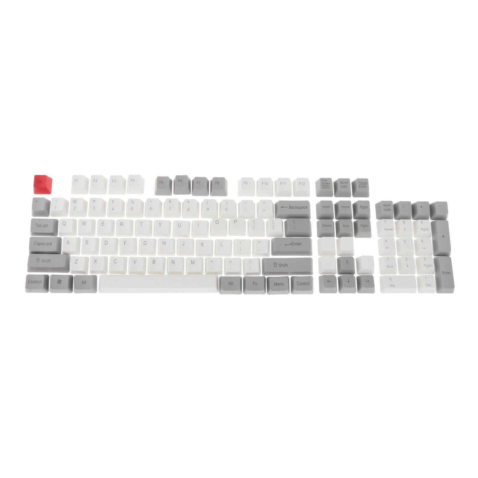 PBT 104 Keycaps Set DIY For Most Mechanical Keyboard Relieve Fatigue Style 1