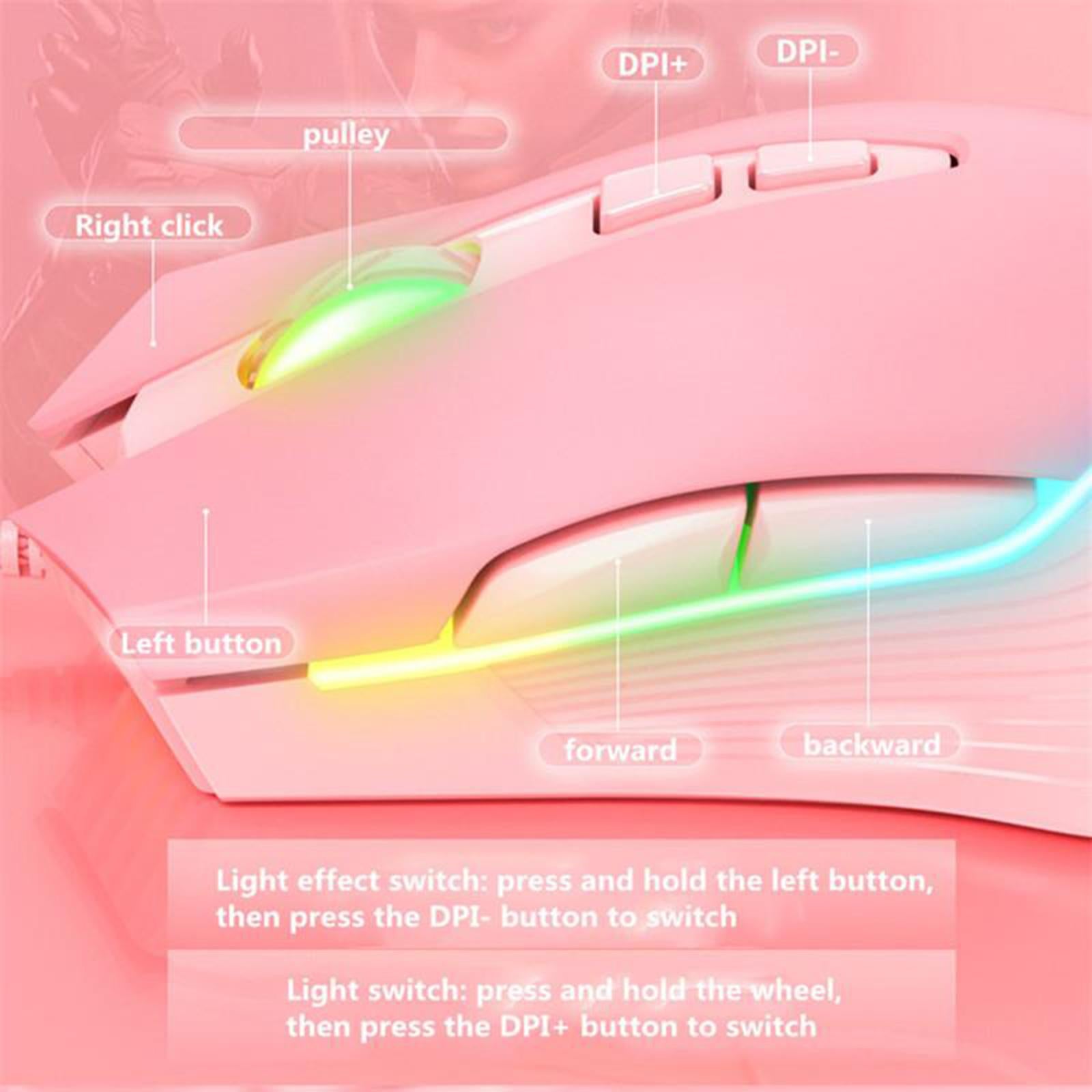 6400DPI LED Optical USB Wired Gaming Mouse 7 Buttons Gamer Computer Mice