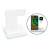 3 in 1 15W Wireless Fast Charging Station Charger Dock Stand for Phone White