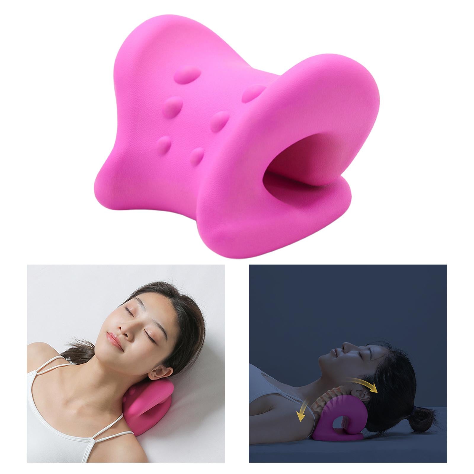 Neck Shoulder Relaxer for Pain Relief Stretcher Massager 6 Point Red