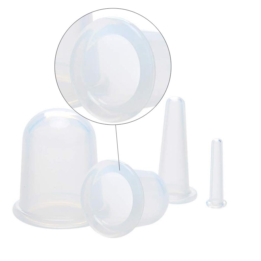 5pcs/Set Massage Roller Cupping Cups Eye Back Leg Full Body Message Clear