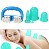 5pcs/Set Massage Roller Cupping Cups Eye Back Leg Full Body Message Green