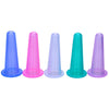 5pcs/Set Massage Roller Cupping Cups Eye Back Leg Full Body Message Pink