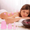 5pcs/Set Massage Roller Cupping Cups Eye Back Leg Full Body Message Pink