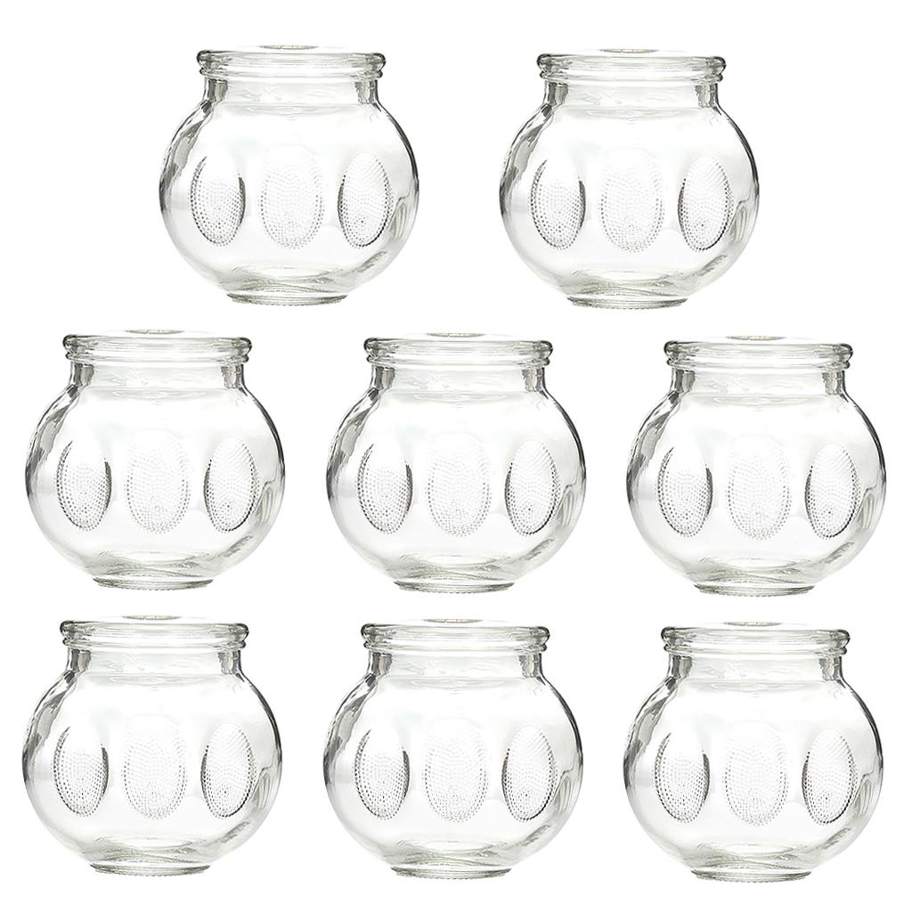 Professional 8pcs Glass Cupping Therapy Set Jars Glass Fire Cupping  No.5