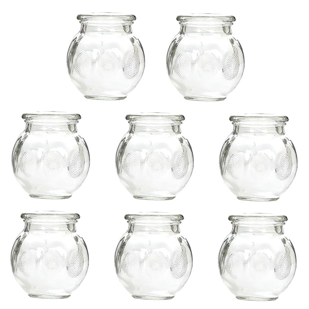 Professional 8pcs Glass Cupping Therapy Set Jars Glass Fire Cupping  No.4