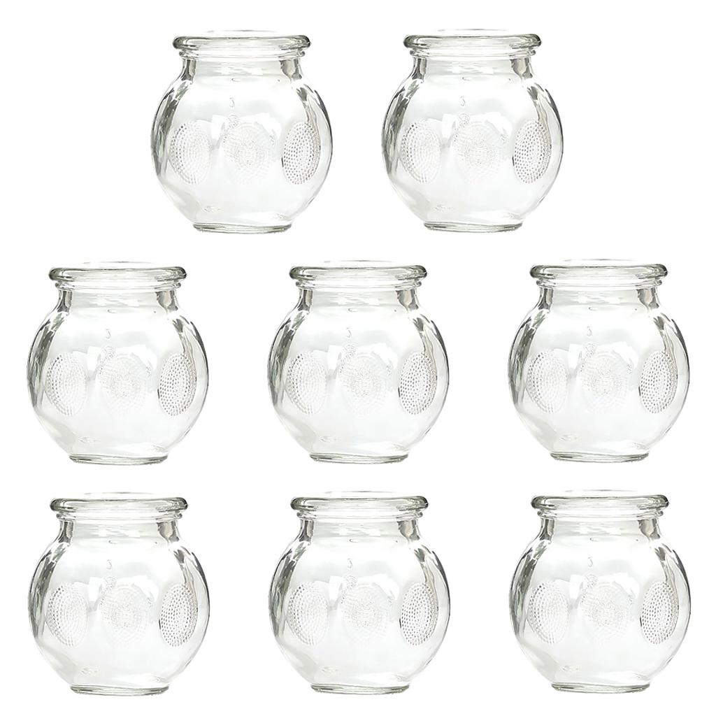 Professional 8pcs Glass Cupping Therapy Set Jars Glass Fire Cupping  No.4