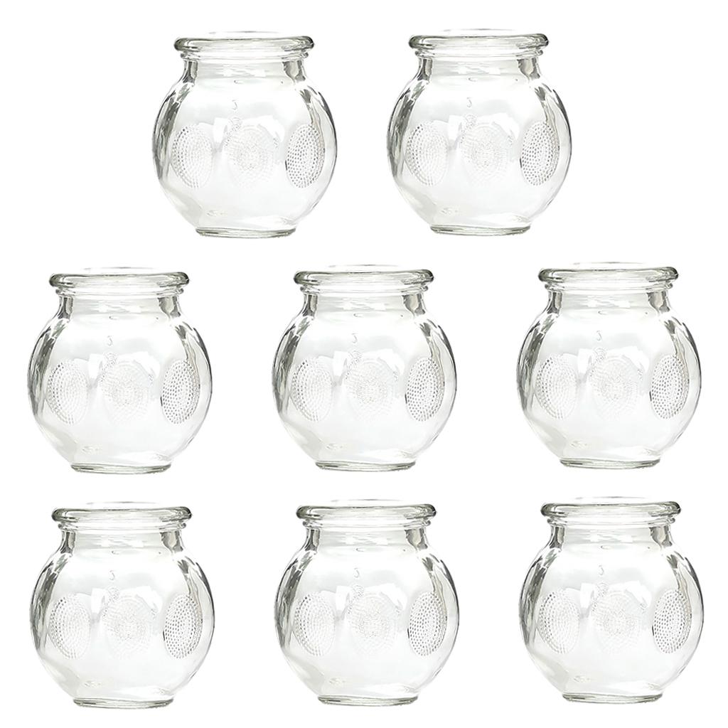 Professional 8pcs Glass Cupping Therapy Set Jars Glass Fire Cupping  No.4