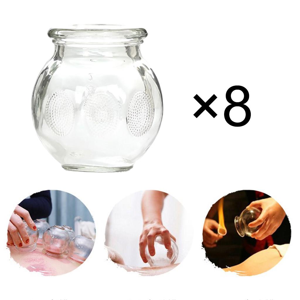 Professional 8pcs Glass Cupping Therapy Set Jars Glass Fire Cupping  No.4