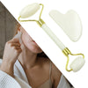 Dual Head Jade Facial Roller Massager Gua Sha Tools Kit Slimming Firming