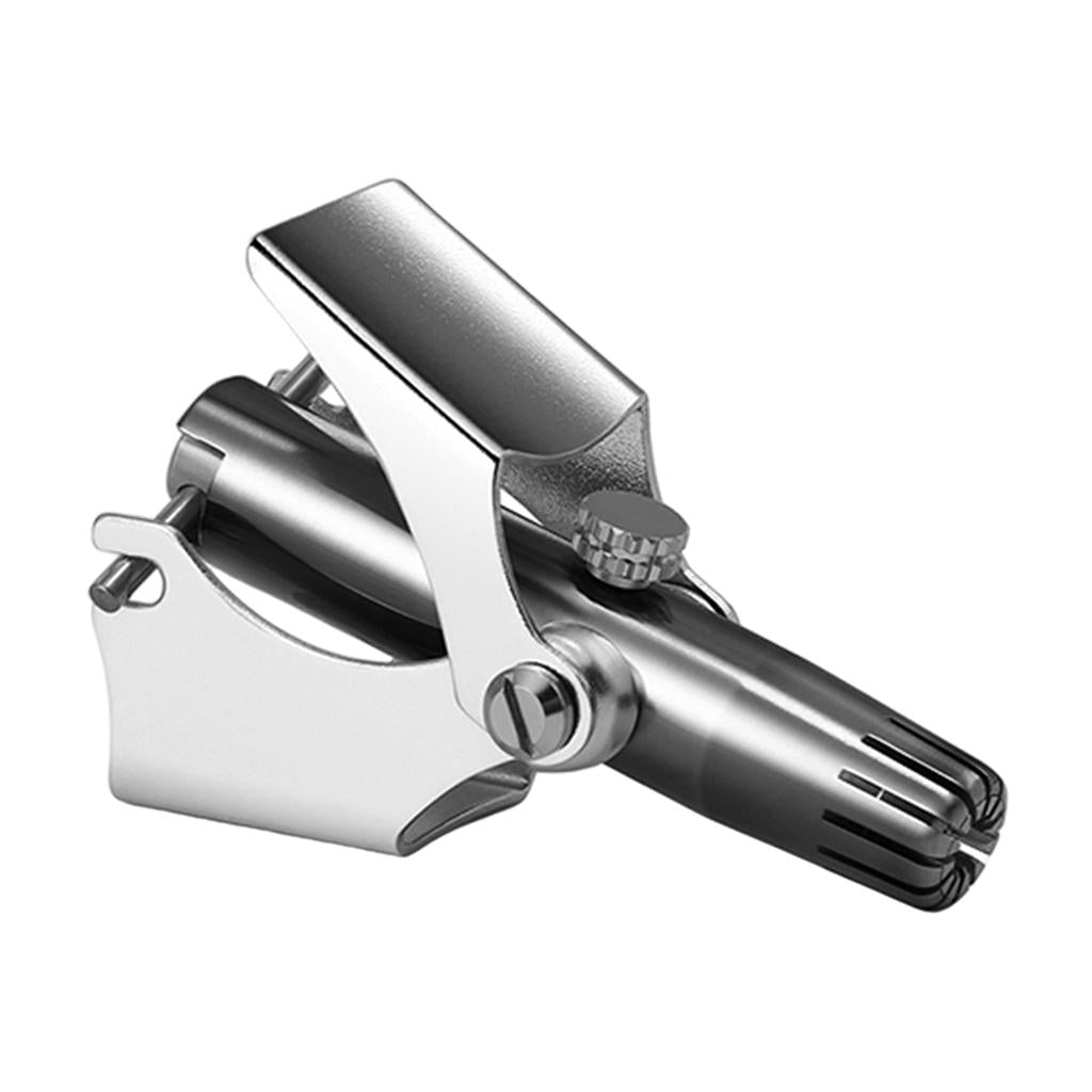 Stainless Steel Manual Nose Shaving Hair Clipper Trimmer Tool Care Silver