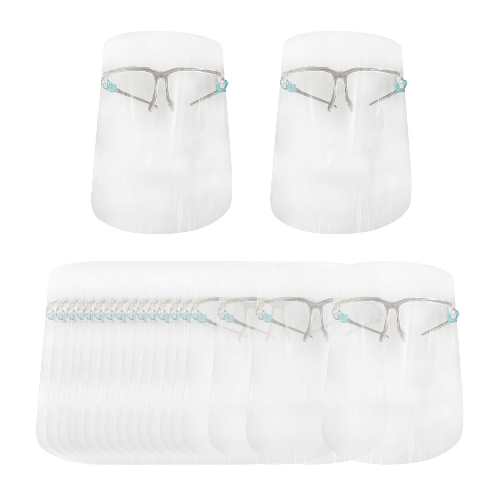 20 Pieces Full Face Shield Reusable Glasses Anti-Fog Wrap Visor Eyewear