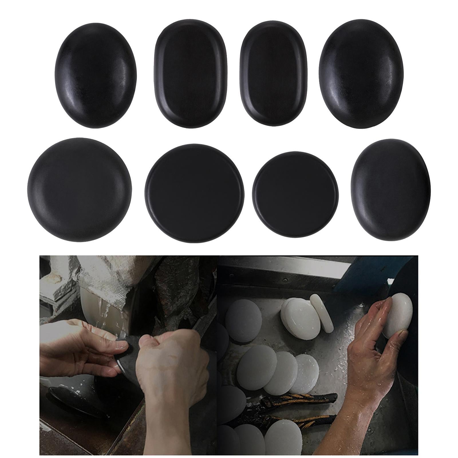 Natural Facial Spa Therapy Massage Stones Pain Relief Hot Stone 5x6x1.5cm