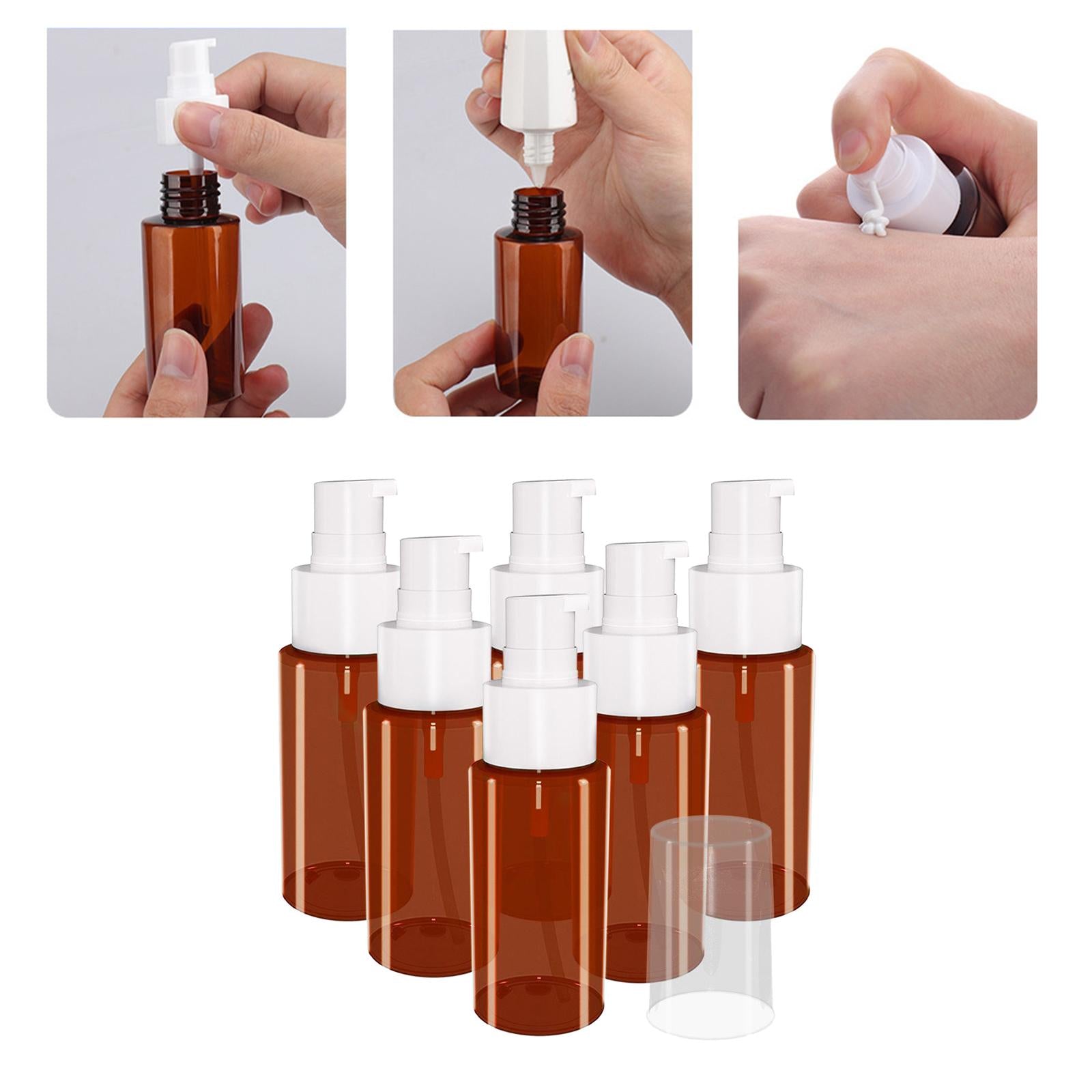 6pcs Portable 60ml Refillable Empty Bottles Lotion Containers Small New