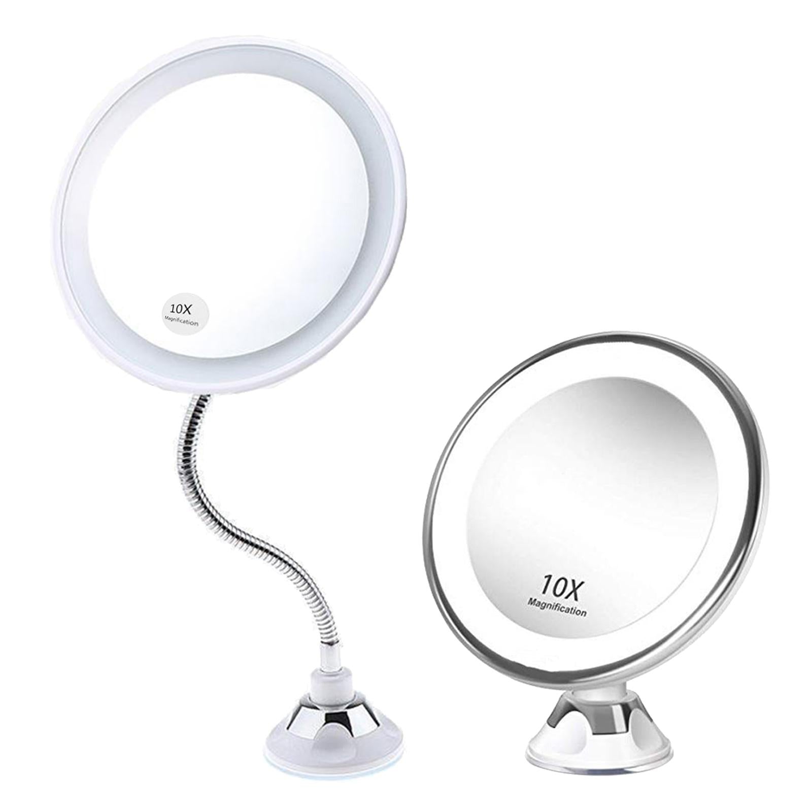 10X Magnifying Makeup Mirror Magnification LED Light Cosmetic Mirror Style 1