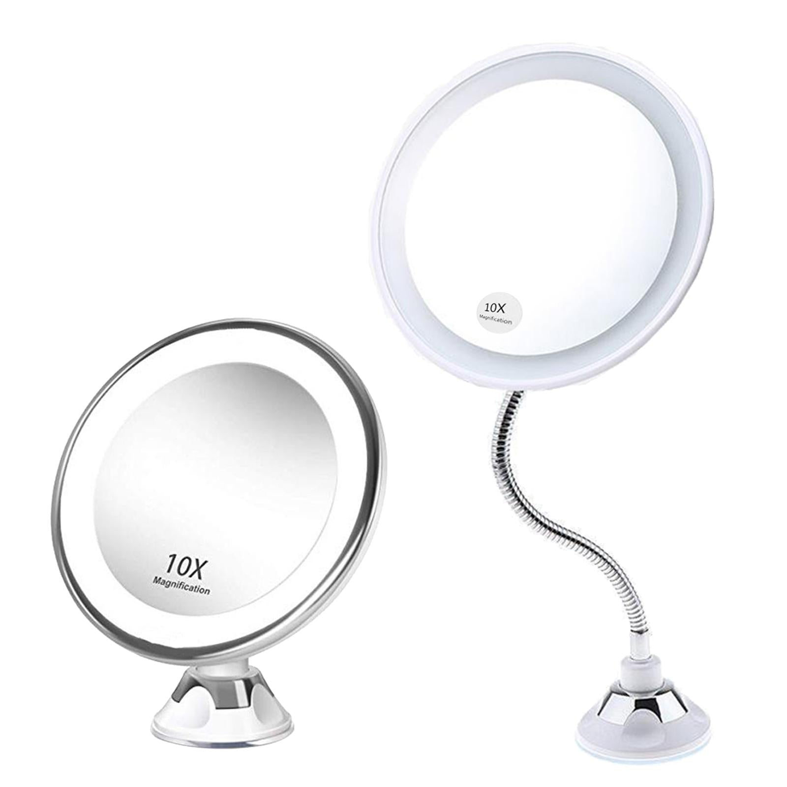 10X Magnifying Makeup Mirror Magnification LED Light Cosmetic Mirror Style 1