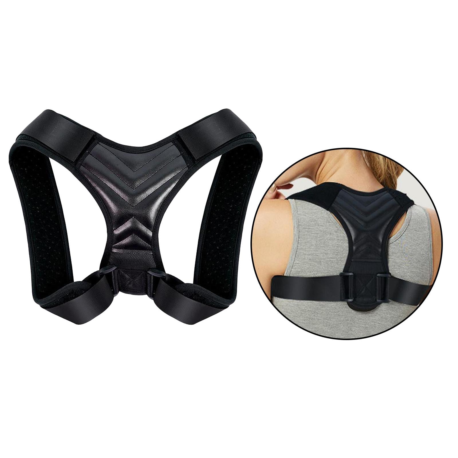 Adjustable Upper Back Posture Corrector for Men Women  L Chest 95-125cm