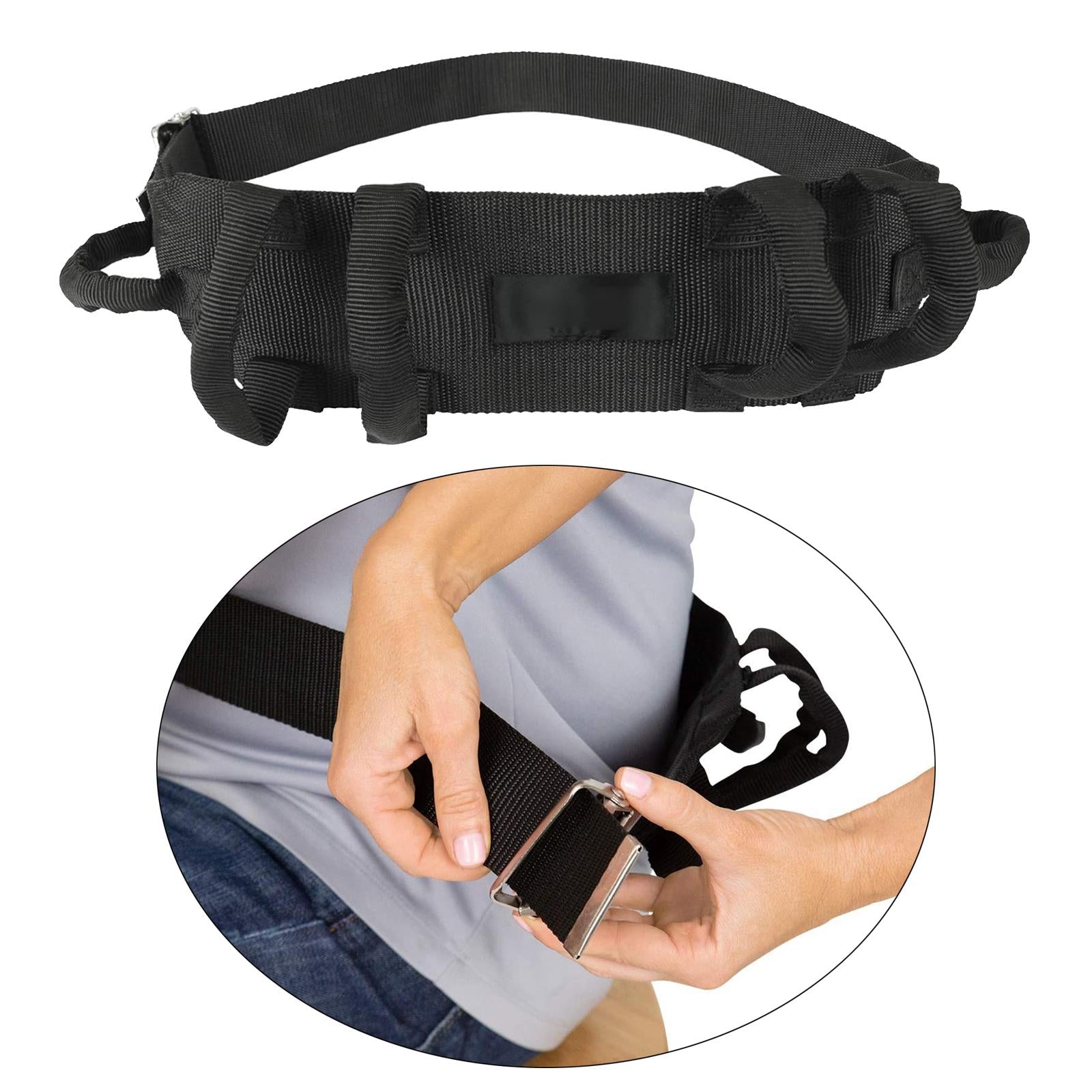 Nursing Lift Transfer Board Gait Belt with Handles Safety Patient Assist