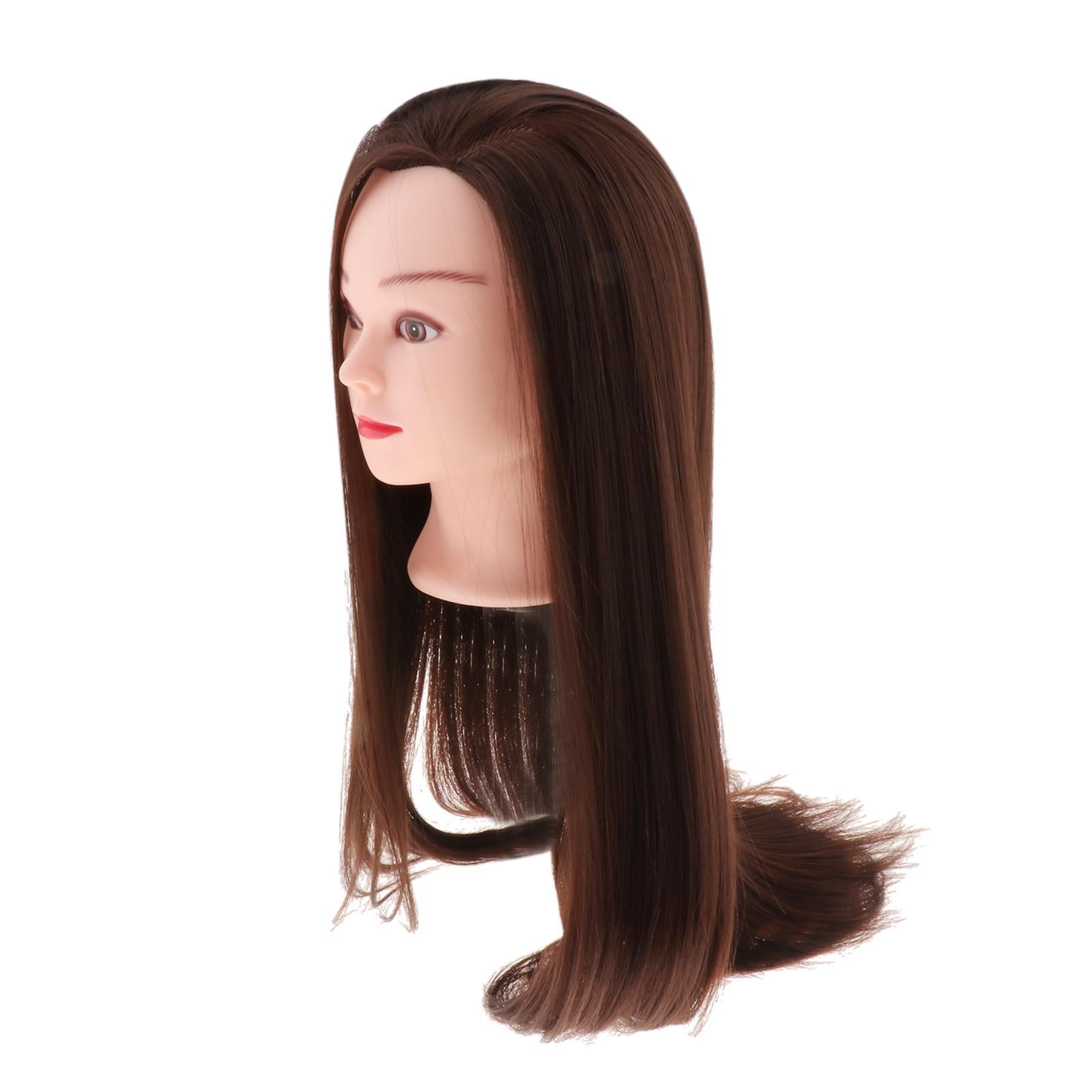 24.8 inch Cosmetology Mannequin Head Hairdresser Training Head  Brown