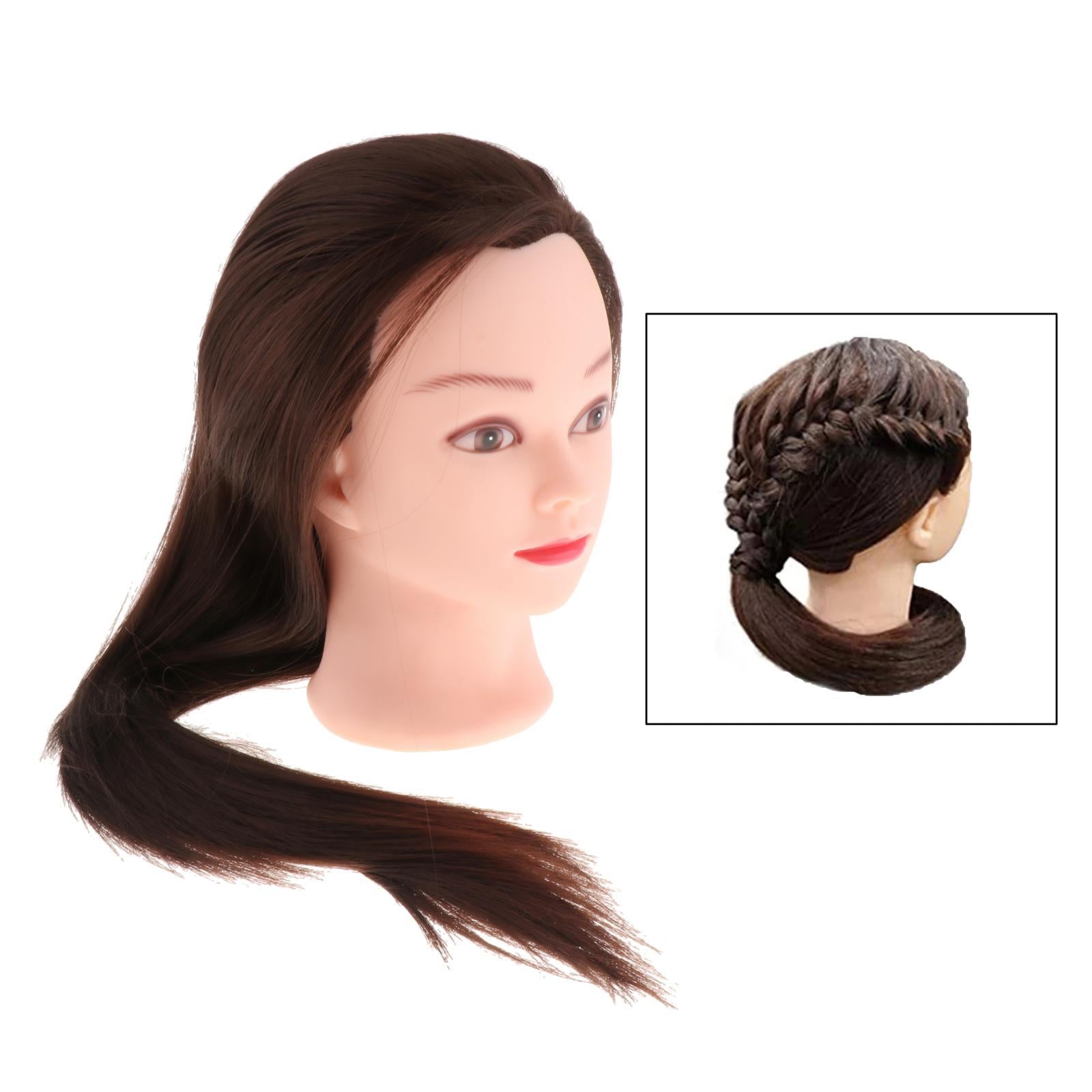 24.8 inch Cosmetology Mannequin Head Hairdresser Training Head  Brown