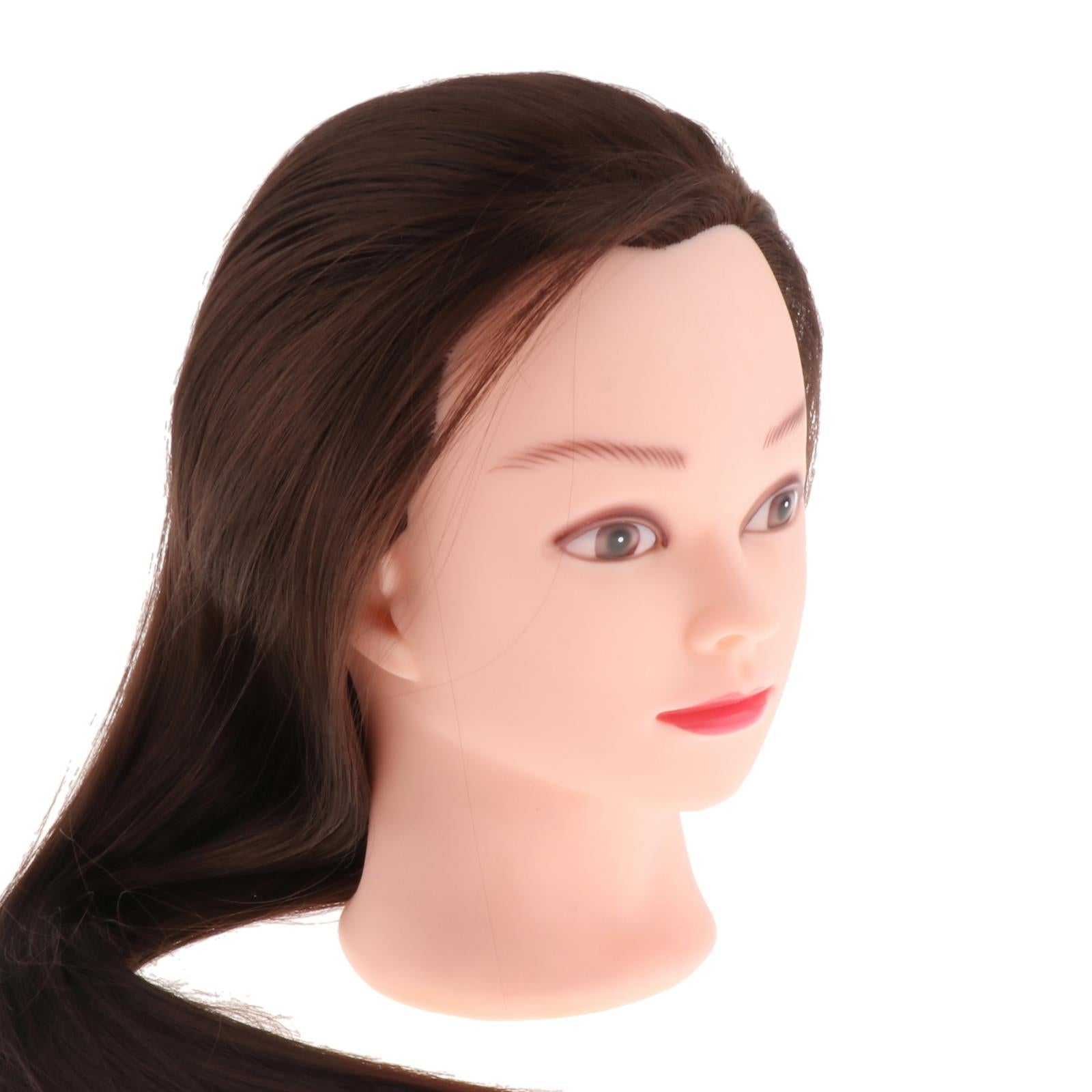 24.8 inch Cosmetology Mannequin Head Hairdresser Training Head  Brown