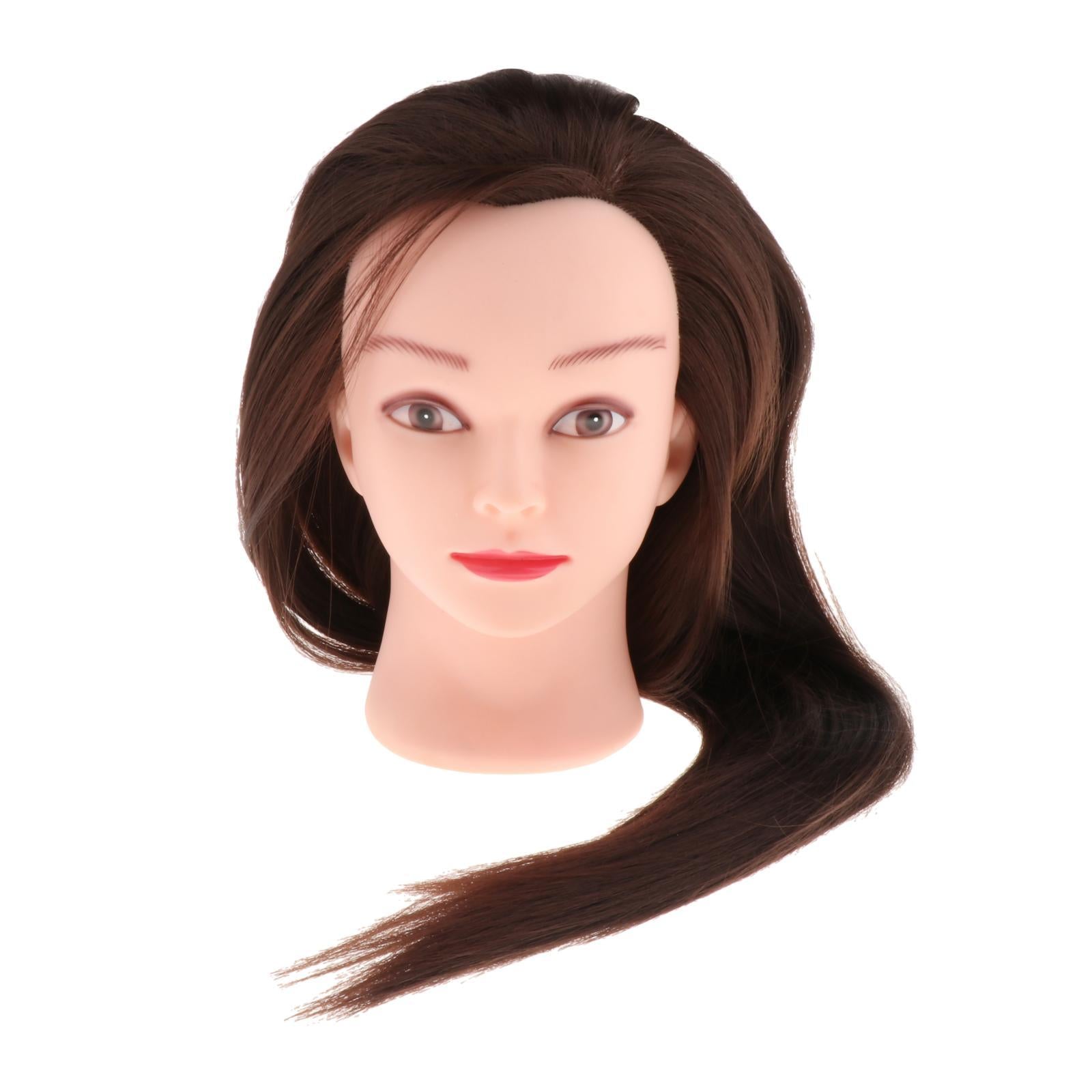 24.8 inch Cosmetology Mannequin Head Hairdresser Training Head  Brown