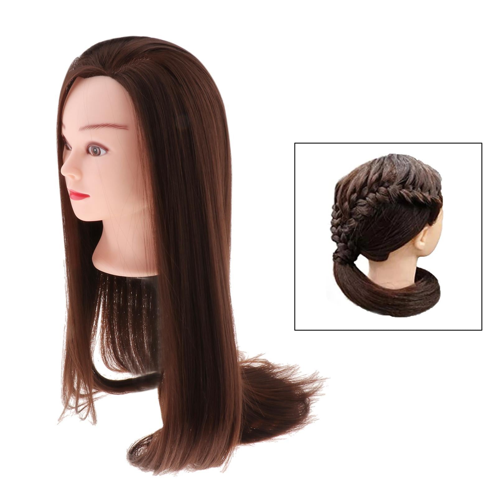 24.8 inch Cosmetology Mannequin Head Hairdresser Training Head  Brown