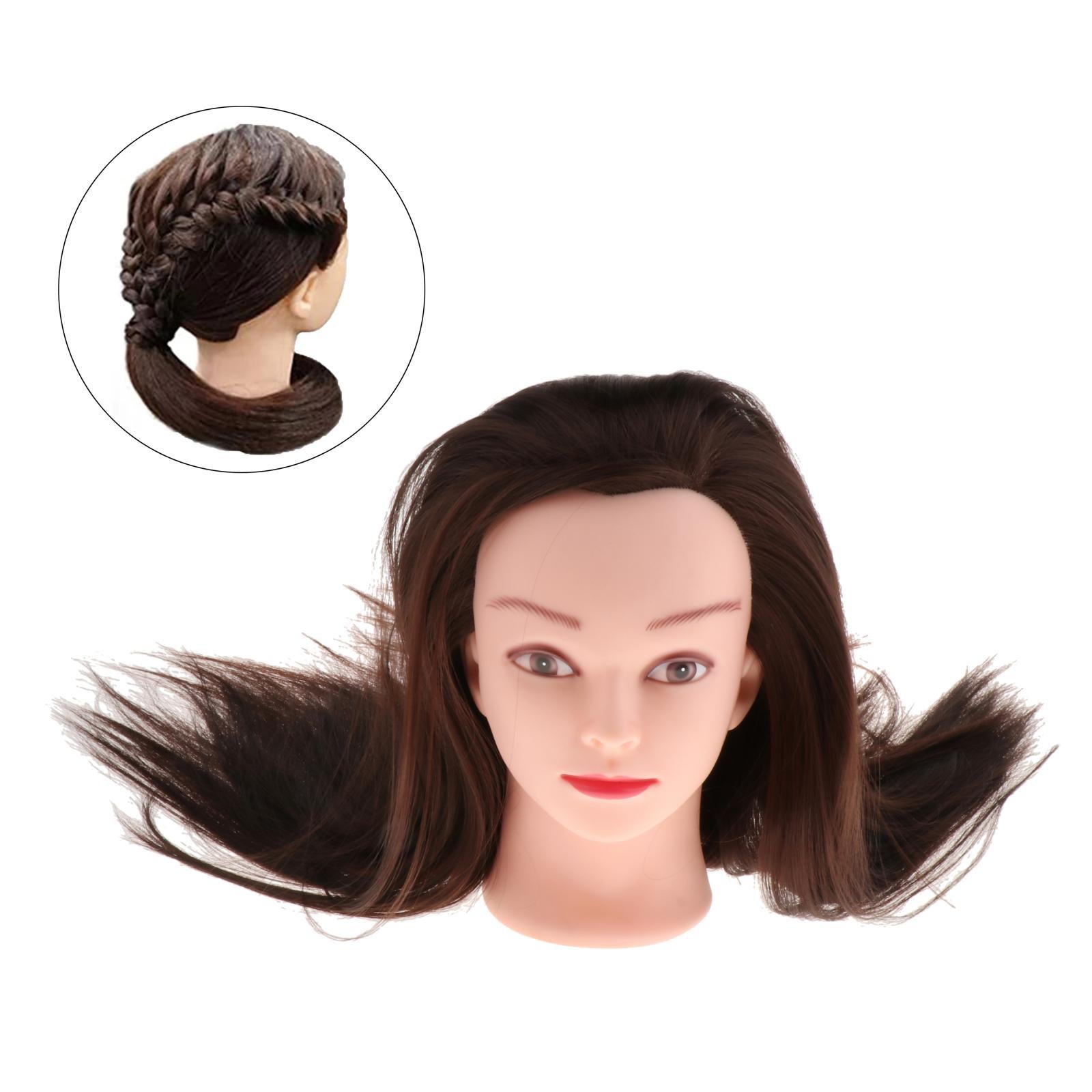 24.8 inch Cosmetology Mannequin Head Hairdresser Training Head  Brown