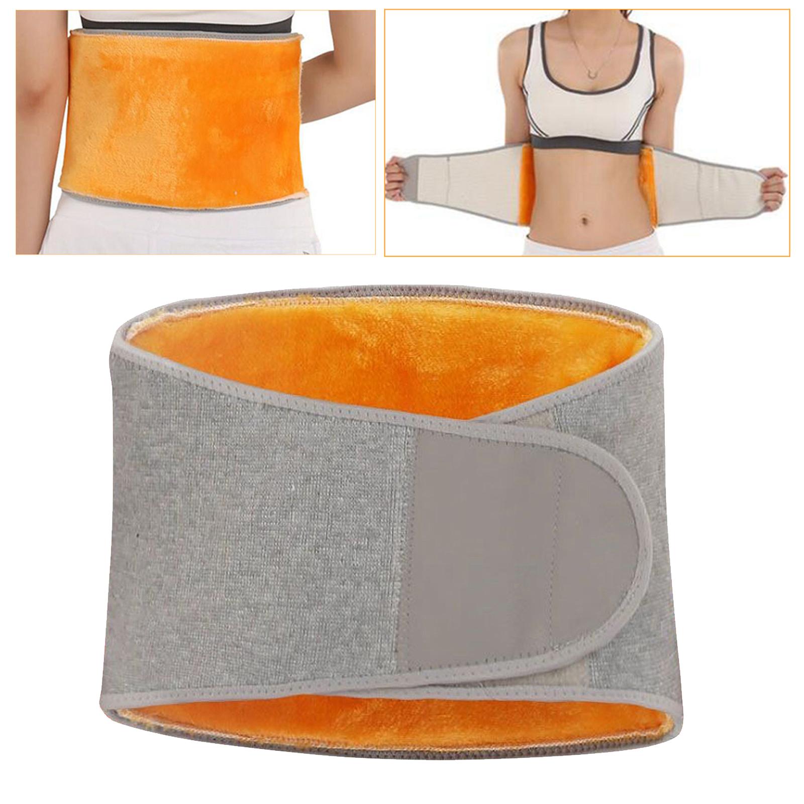 Thicken Plush Waist Lumbar Belt Cozy Abdominal Stomach Body Wrap L 110x20cm
