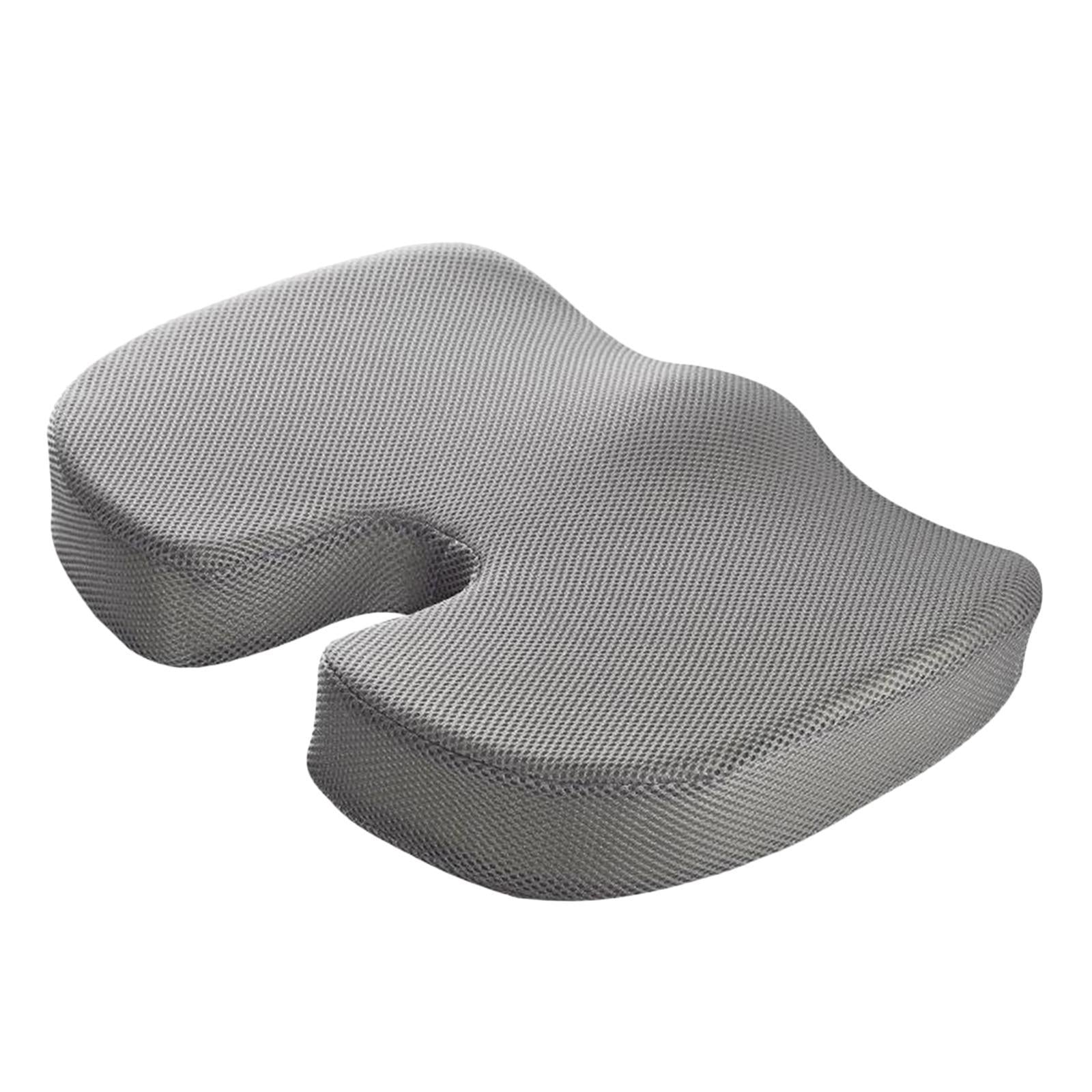 Memory Foam Coccyx Tailbone Seat Cushion Orthopedic Chair Pillow Gray