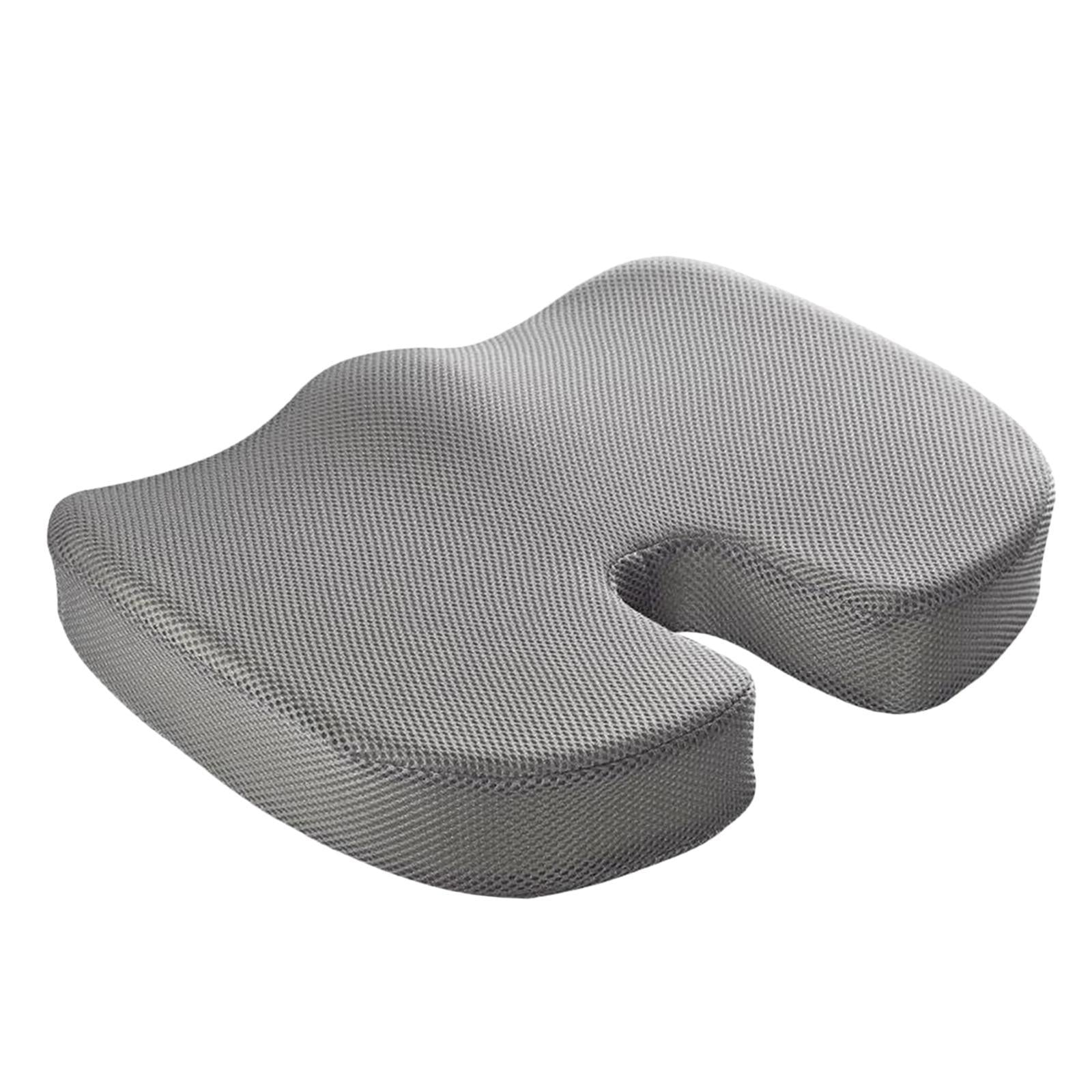 Memory Foam Coccyx Tailbone Seat Cushion Orthopedic Chair Pillow Gray