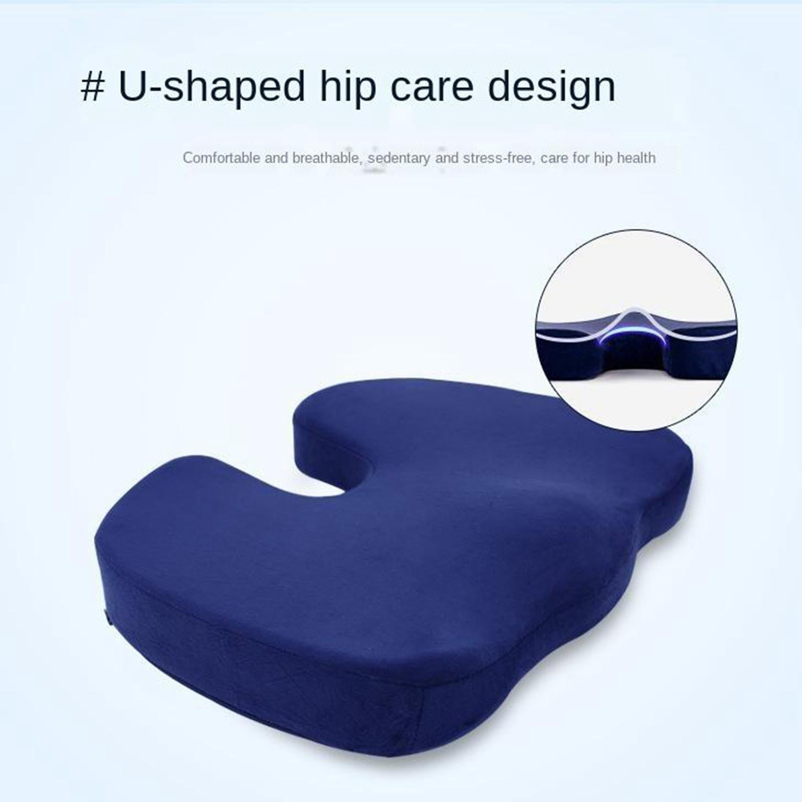 Memory Foam Coccyx Tailbone Seat Cushion Orthopedic Chair Pillow Gray