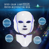 7 Colors LED Photon Face Neck Mask Skin Therapy Anti-Aging Device EU Plug